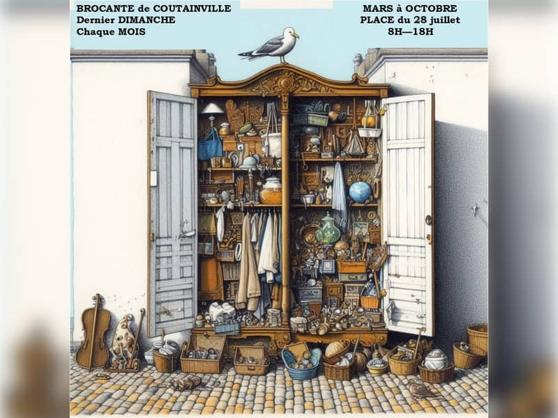 Marché d'antiquités-brocante de Coutainville - Octobre