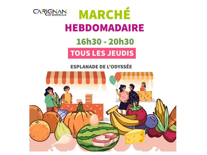Marché hebdomadaire du jeudi soir à Carignan-de-Bordeaux