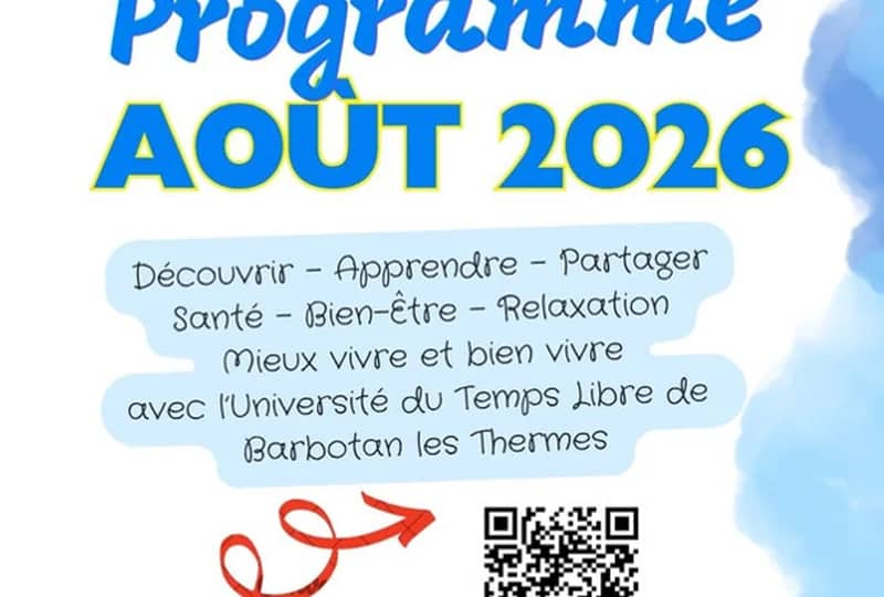 Programme 2026 des Rendez-vous et ateliers de l'UTEPSIAA à Barbotan-les-Thermes